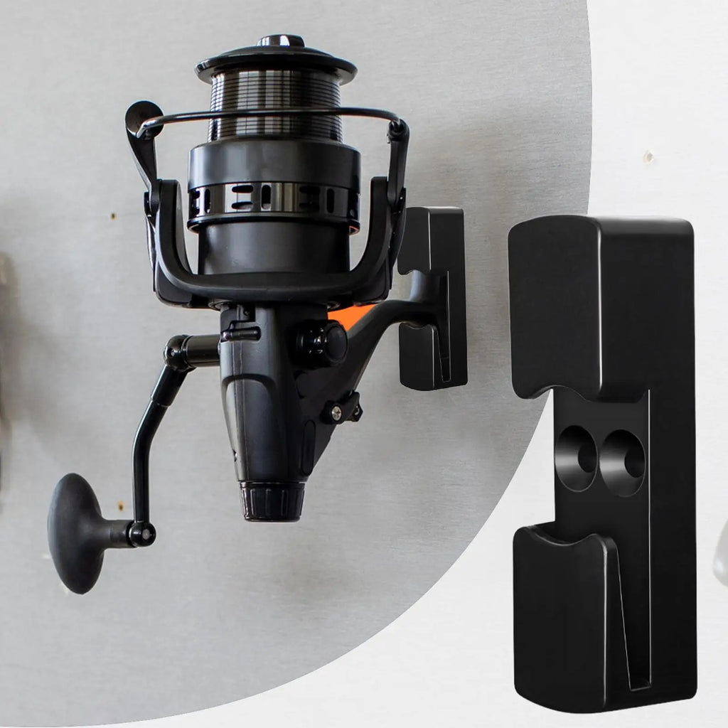 Fishing Reel Display Shelf Fishing Reel Wall Organizer Quick-Release Tackle Storage Hanger For Boat Kayak Truck Garage Door Qme