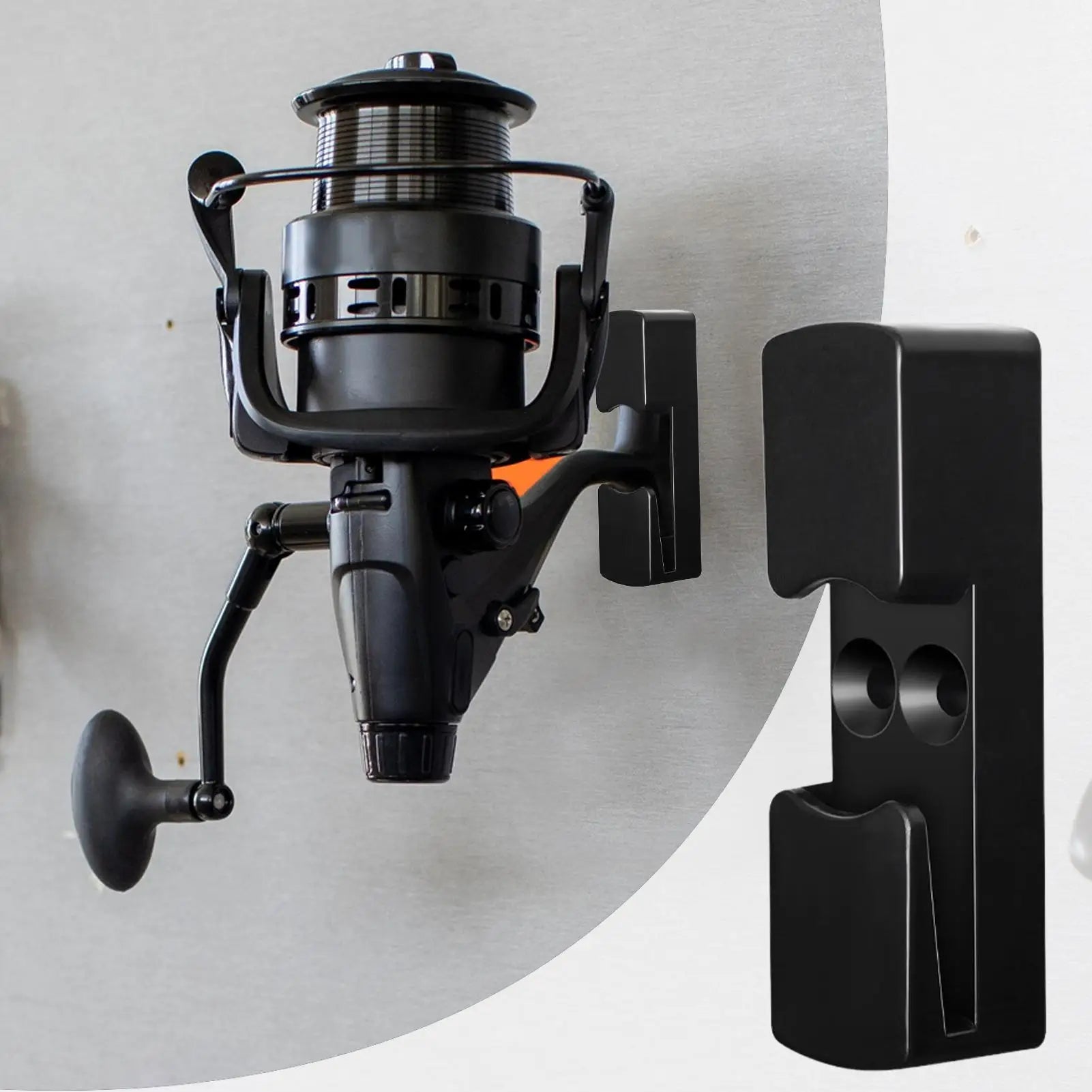 Fishing Reel Display Shelf Fishing Reel Wall Organizer Quick-Release Tackle Storage Hanger For Boat Kayak Truck Garage Door Qme