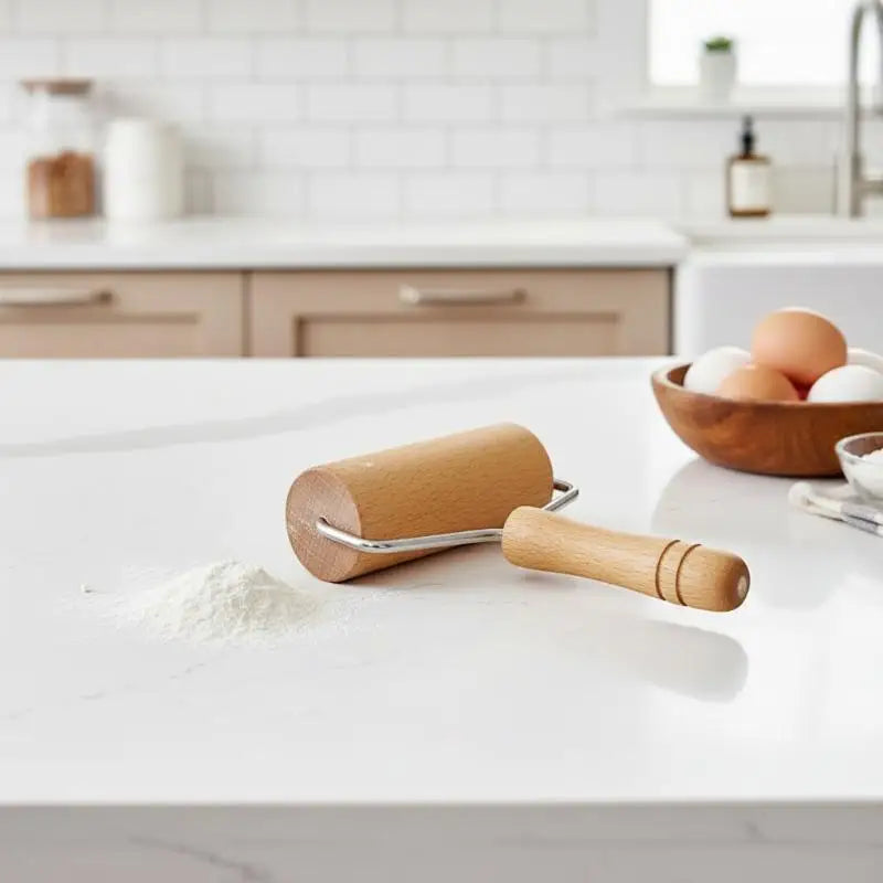 Kitchen Utensils Pastry Rolling Pin Pie Roller Pizza Baker Wooden Qme