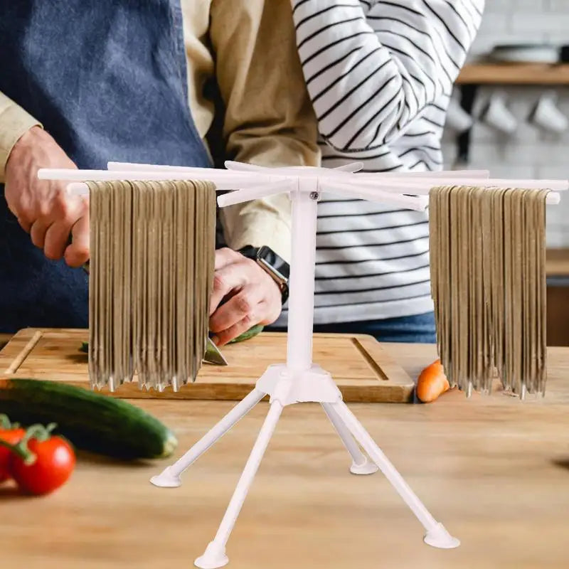 Spaghetti Stand Folding Noodle Rack With Transfer Wand And 10 Arms Spaghetti Tree Stand Hanger For Kitchen Easy Storage Qme