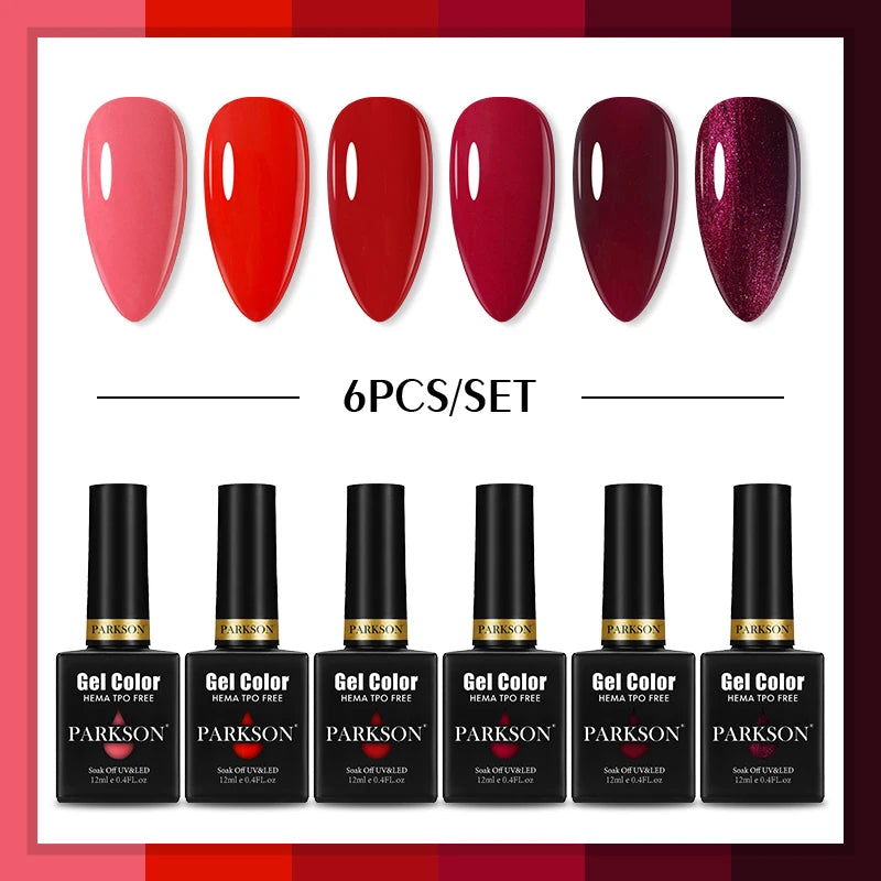 PARKSON Lot Gel Polish Semi-permanent Nail Hybrid Varnishes Base Coat Qme ZH14