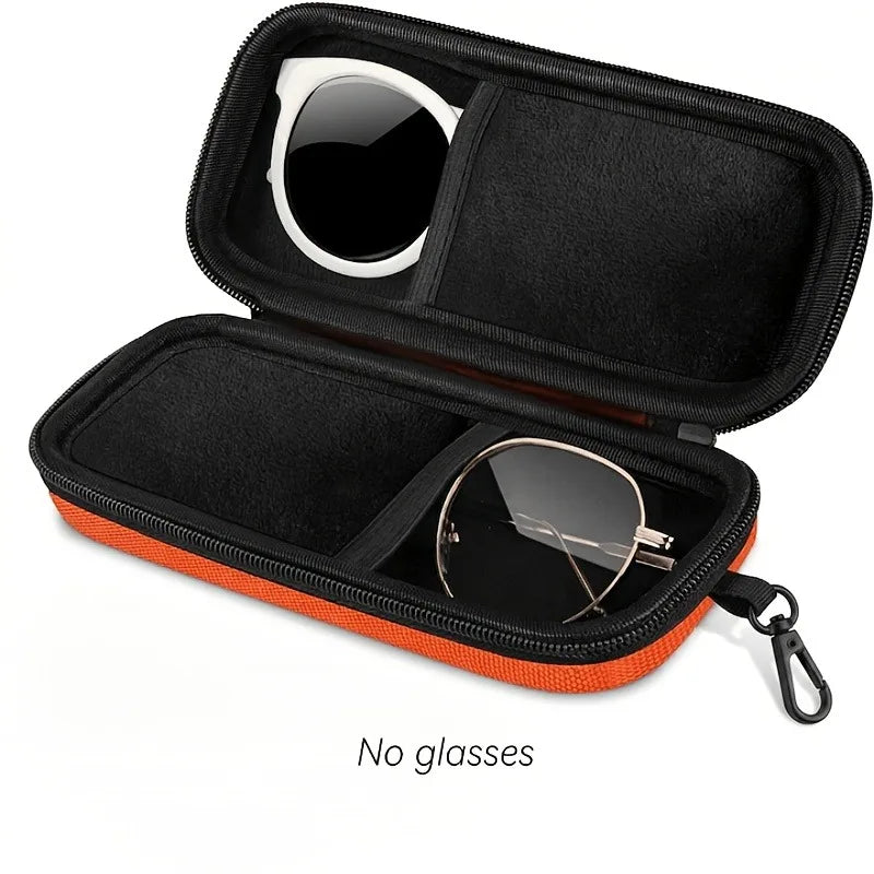 Protective Hard Shell Double Compartment Glasses Storage Box Qme