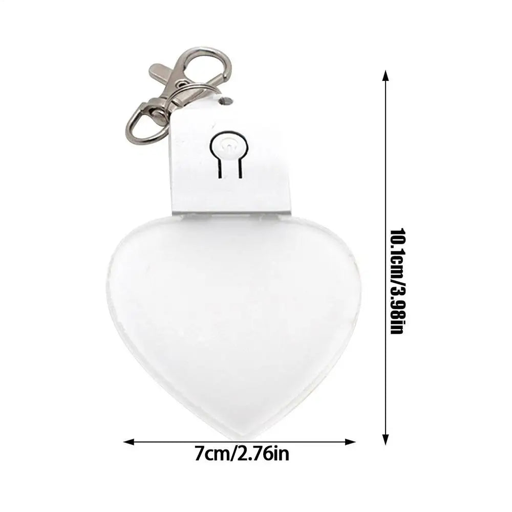 Light Up Heart for Bag Handbags Pendant Purse Must Haves Glow Heart Night Light Handbags LED Lamp for Women Wallets Qme White