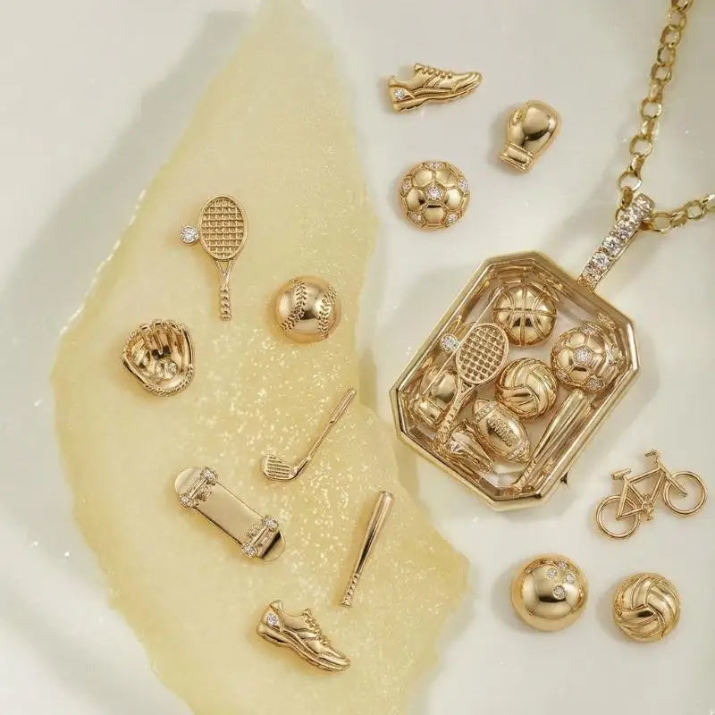 Fashion Sports Series Pendant Necklace DIY Openable Design for Women Girls Stylish Jewelry Piece Qme