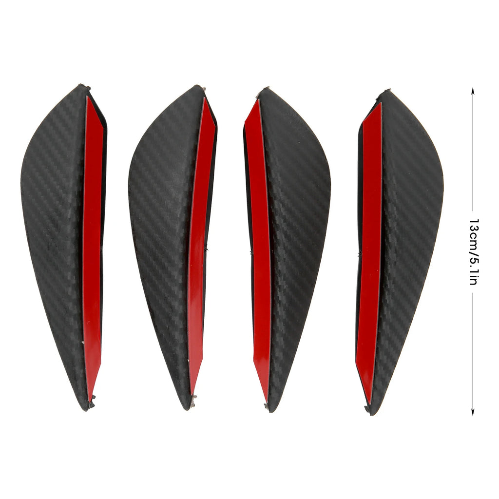 Front Bumper Air Knife Spoiler Modification Diffuser PVC Paste Type Front Bumper Lip Front Bumper Qme