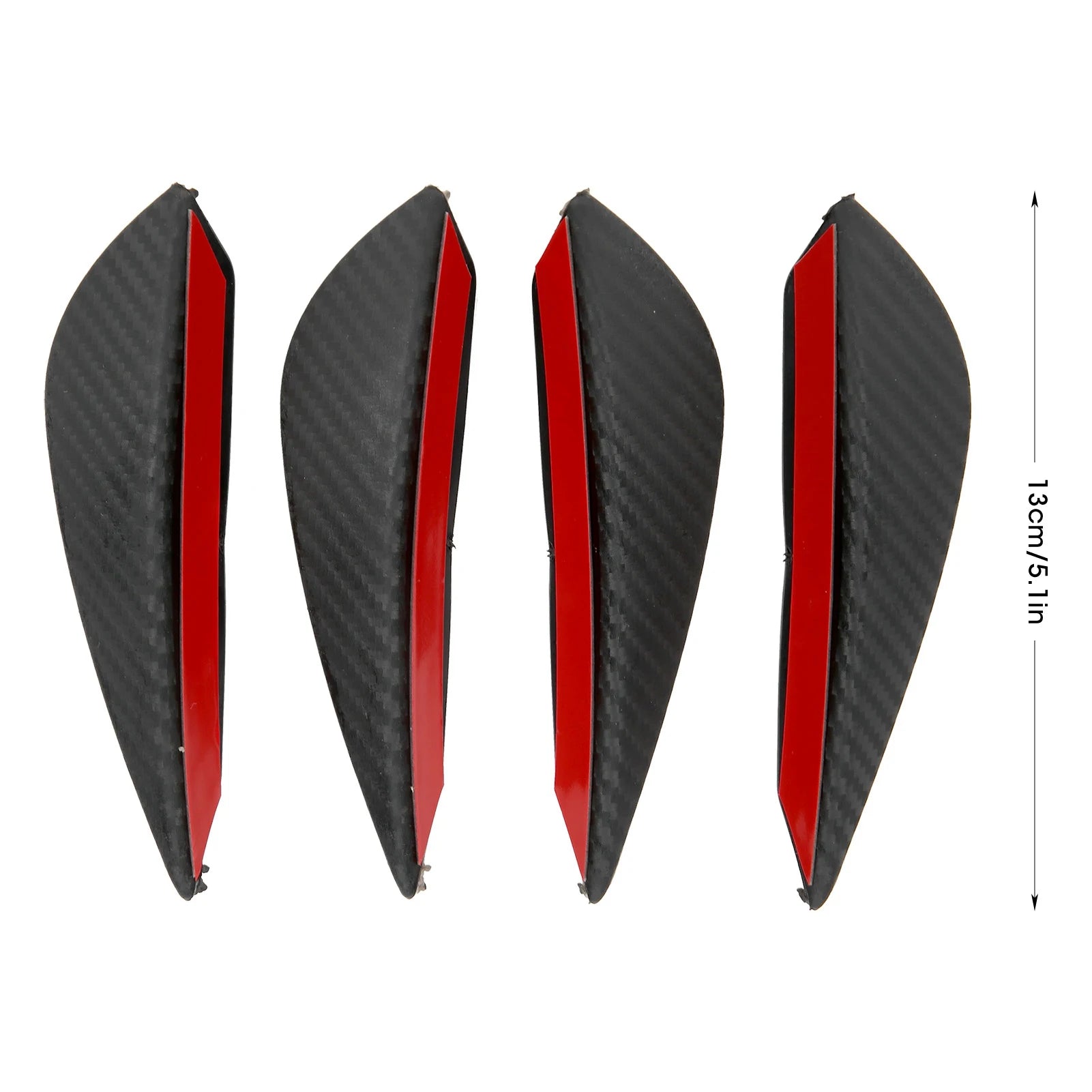 Front Bumper Air Knife Spoiler Modification Diffuser PVC Paste Type Front Bumper Lip Front Bumper Qme