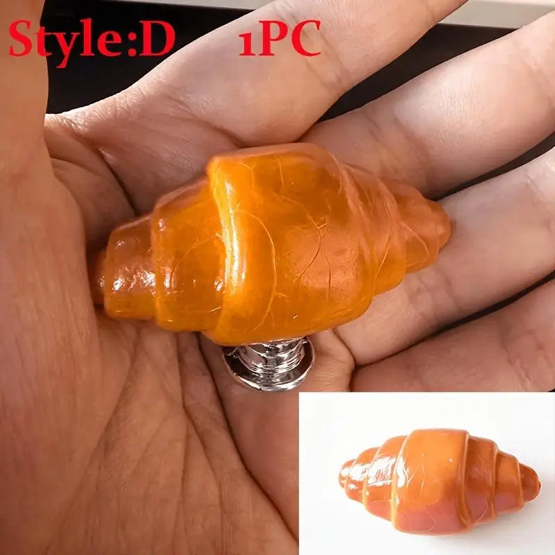 Creative Bread-Shaped Cabinet Door Handle Cute Door Handle Kitchen Drawer Wardrobe Door Knob Furniture Hardware Qme A4