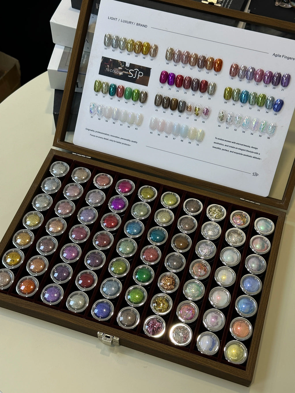 70-color Opal Pink Nail Art Includes Swatches Storage Box It Offers Qme 1 set