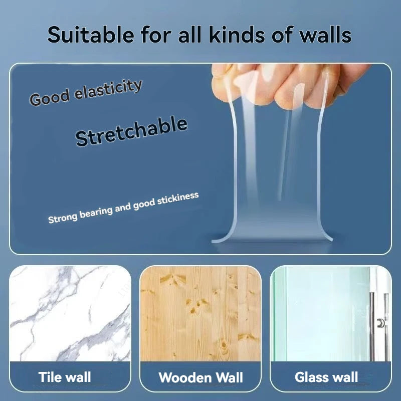Waterproof Adhesive Reusable Nano Tape: Easy Apply To Seal Pools, Kitchens, for Home & Restaurant Use On Various Surfaces Qme