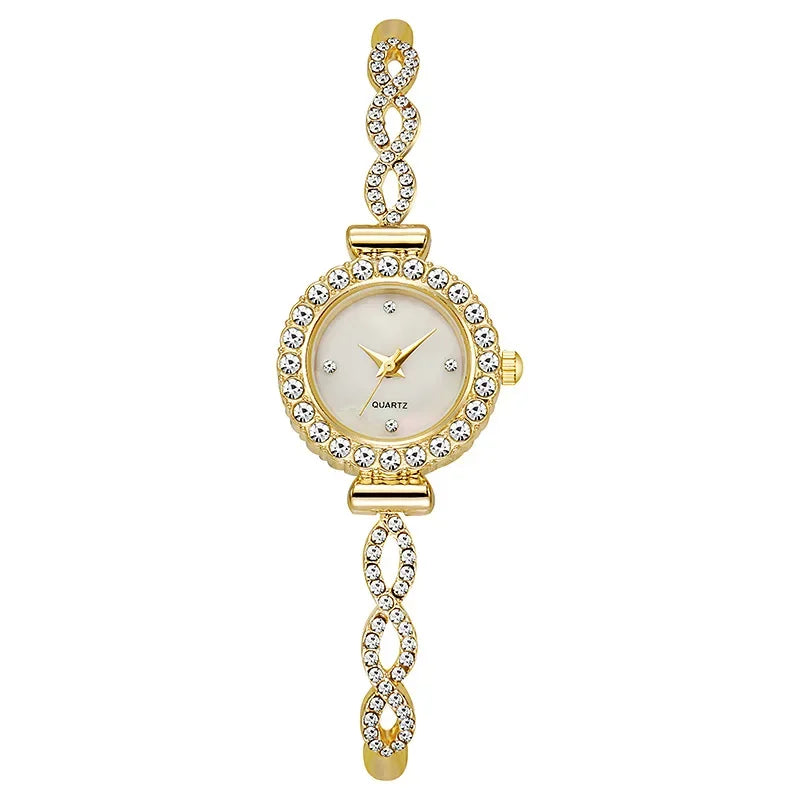 Relógio de quartzo de strass feminino, relógios femininos, relógio, moda Qme
