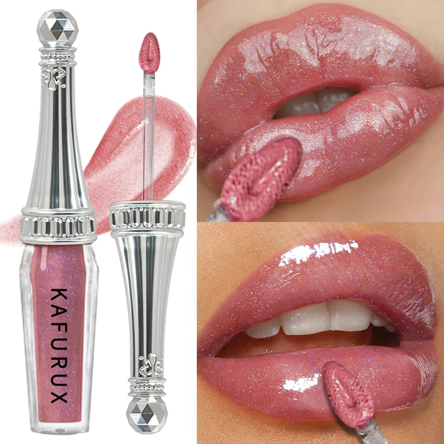 6 Colors Glitter Liquid Lipsticks Shimmer Shiny Lipgloss Pearlescent Qme