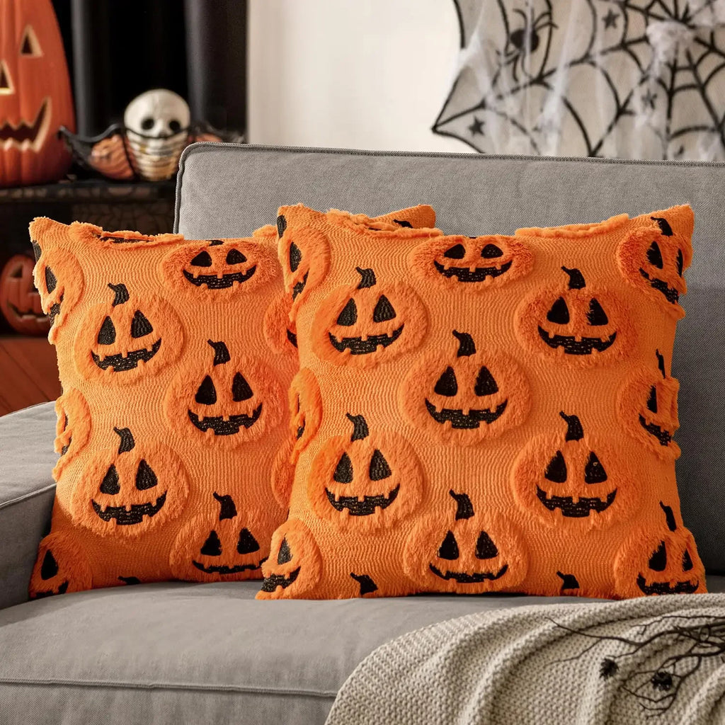 Halloween Pillow Covers 45x45 Decorative Pumpkin Pattern Pillowcase Qme