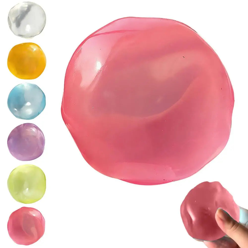 Squishy Moldable Crystal Ball Squeeze Toy Transparent Decompression Qme F 1pcs