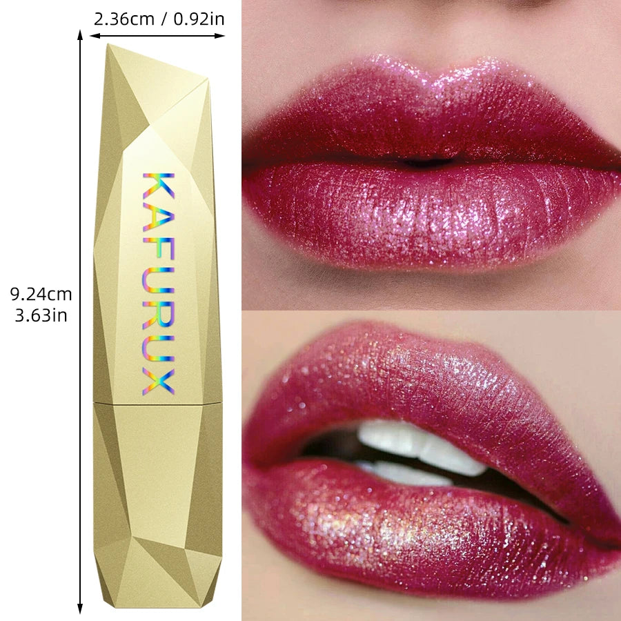 Diamond Shimmer Glitter Lipstick Long Lasting Waterproof Lip Oil Qme 109