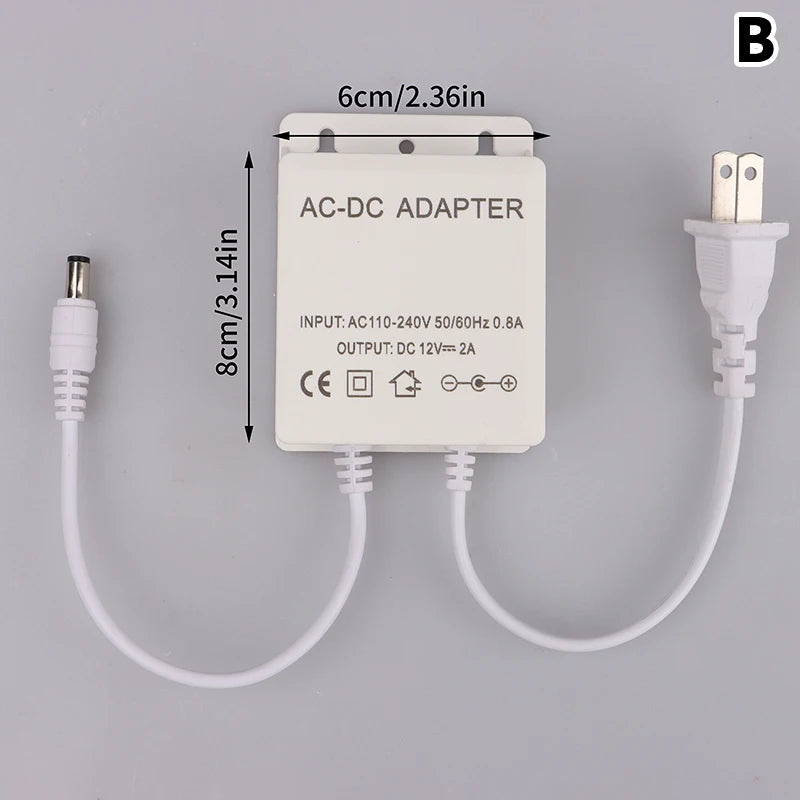 AC DC 12V 2A 2000ma CCTV Camera Power Supply Adaptor Outdoor Qme B