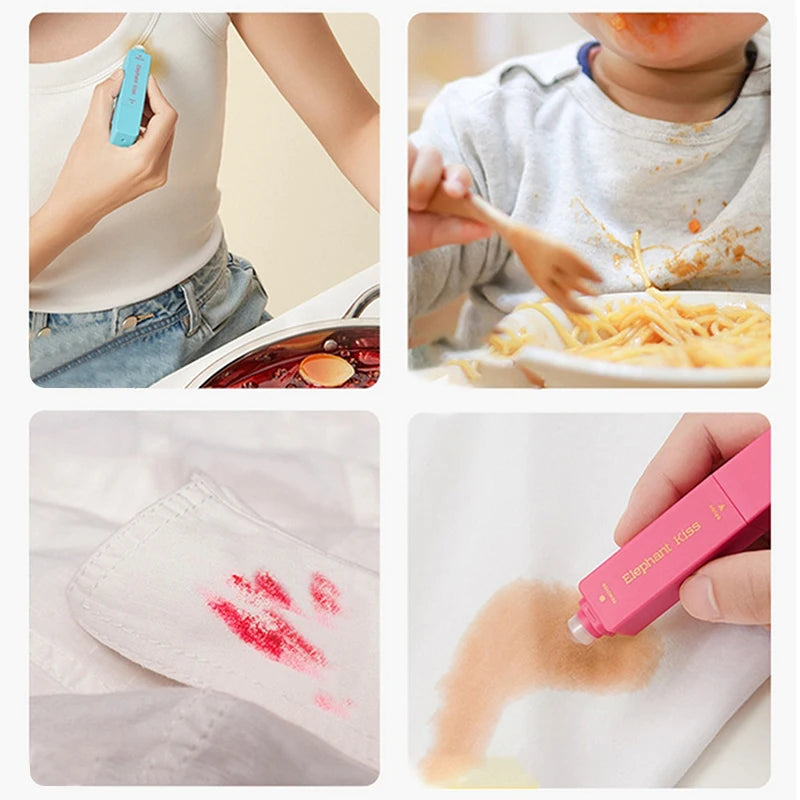 White Clothes Stain Remover Pen Household Powerful Degreasing Pen Portable Waterless Oil Stain Remover Pen For Emergency Use Qme