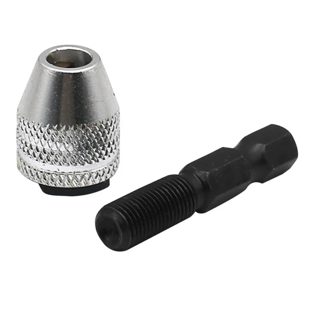0.3-3.4mm Keyless Drill Chuck Converter Electric Drill Bits Collet Converter 1/4'' Hex Shank Adapter Quick Change Qme