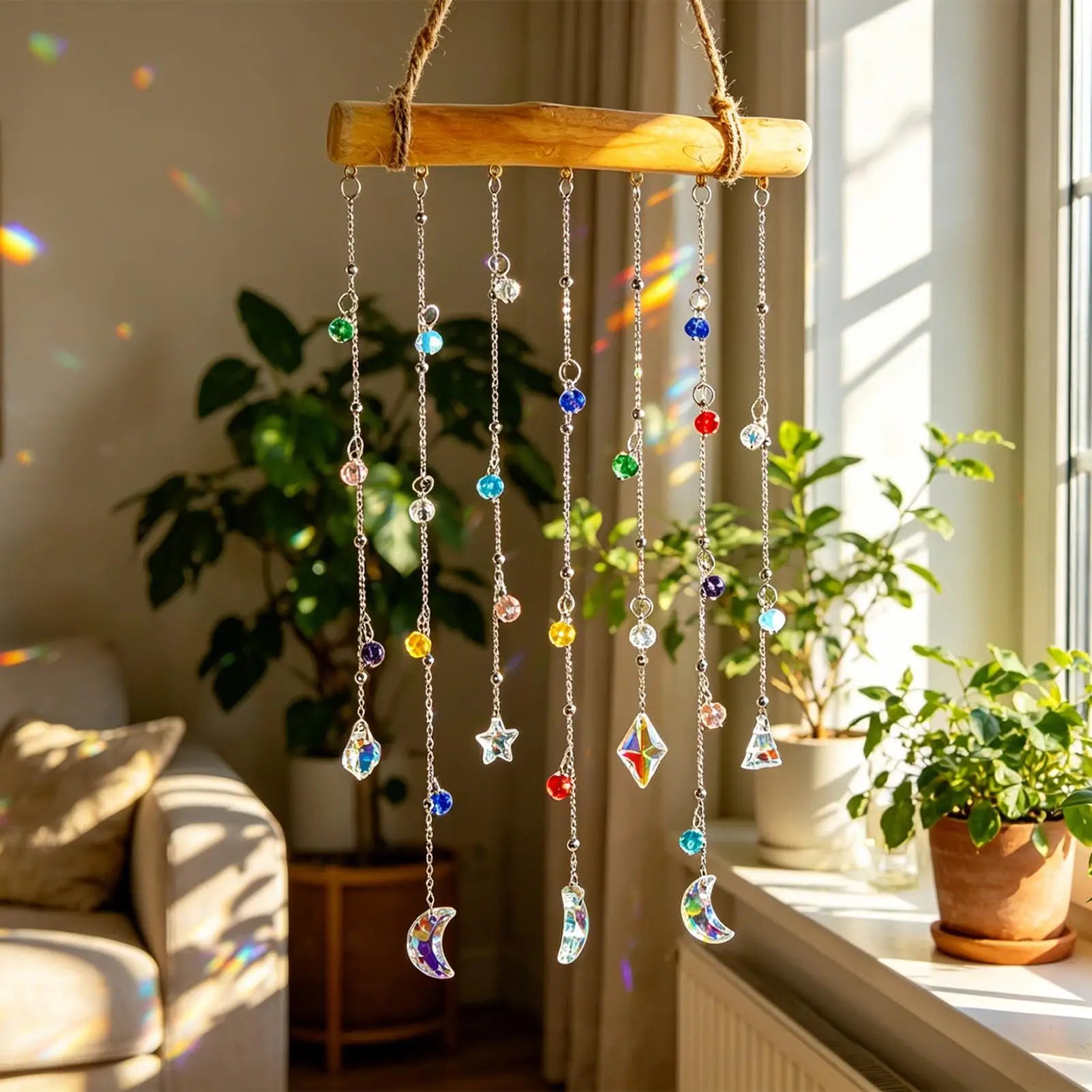 Sunlight Catcher Crystal Home Decor Sunlight Catcher For Window Indoor For Outdoor Backyard Garden Patio Balcony Tree Door Qme