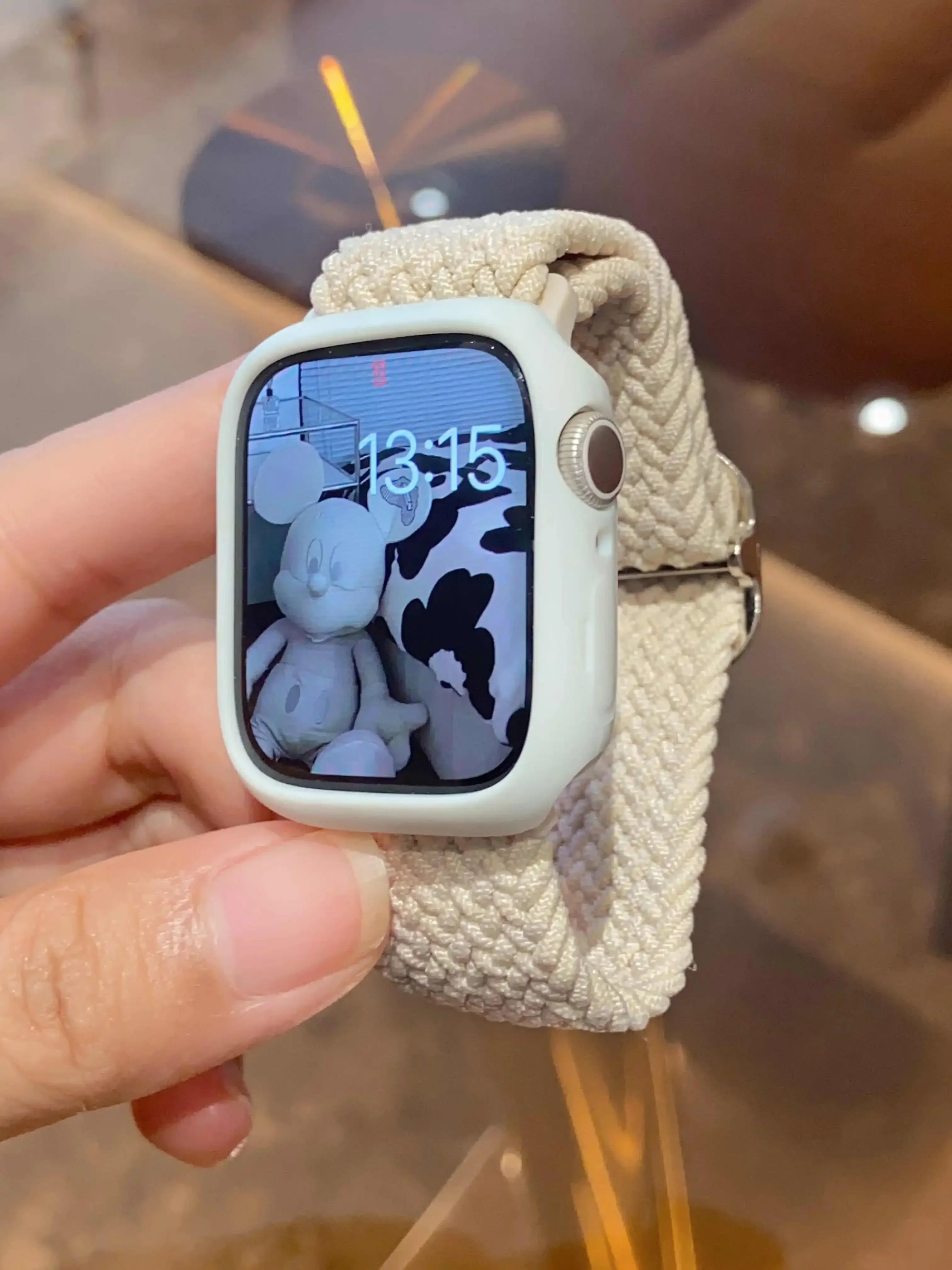 Korean Cute Braied Strap + Case For Apple Watch Band 49mm 46mm 45 44 38 42 Nylon Bracelet For iWatch Series 10 9 8 7 6 5 4 3 SE Qme