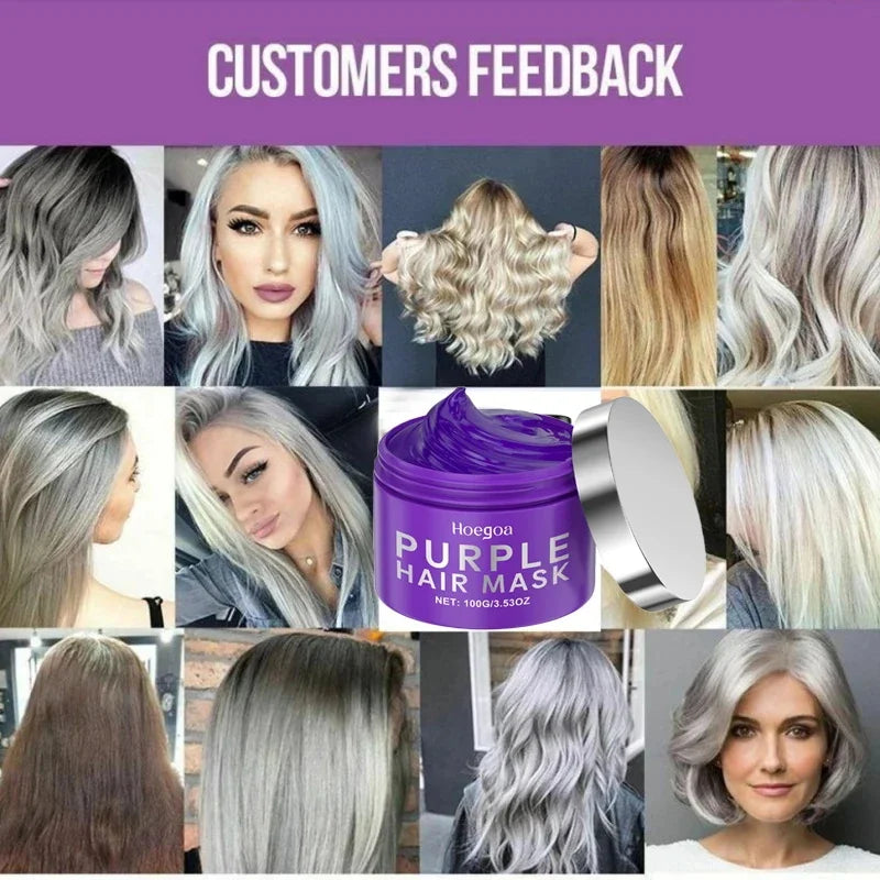 Color Fixing Hair Dye Shampoo to Cover Gray Hair Fade Yellow After Bleach Hair Shampoo Non-irritating Purple Shampoo for Blonde Qme