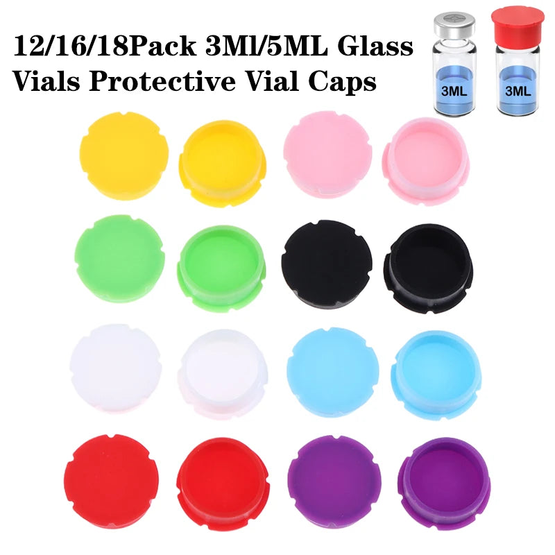 3 Glass Vials Protective Vial Caps Insulin Bottles Leak-proof Qme