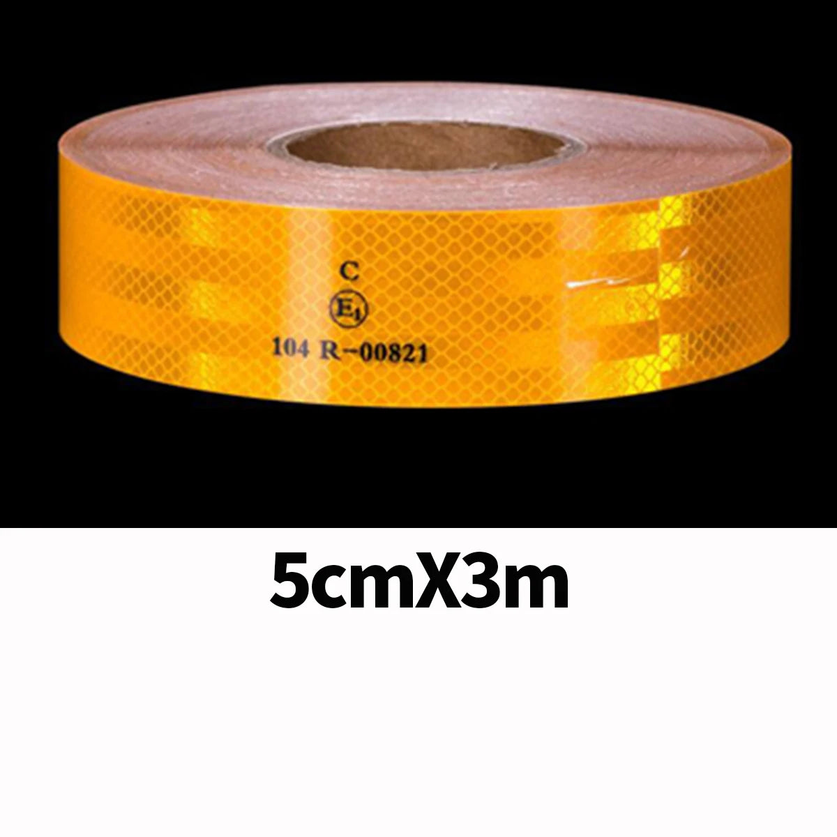 High Intensity Reflective Adhesive Tape Conspicuity Warning Car Stickers Reflectors Strip For Truck Trailer Safety Acce Qme Yellow-5cmX3m