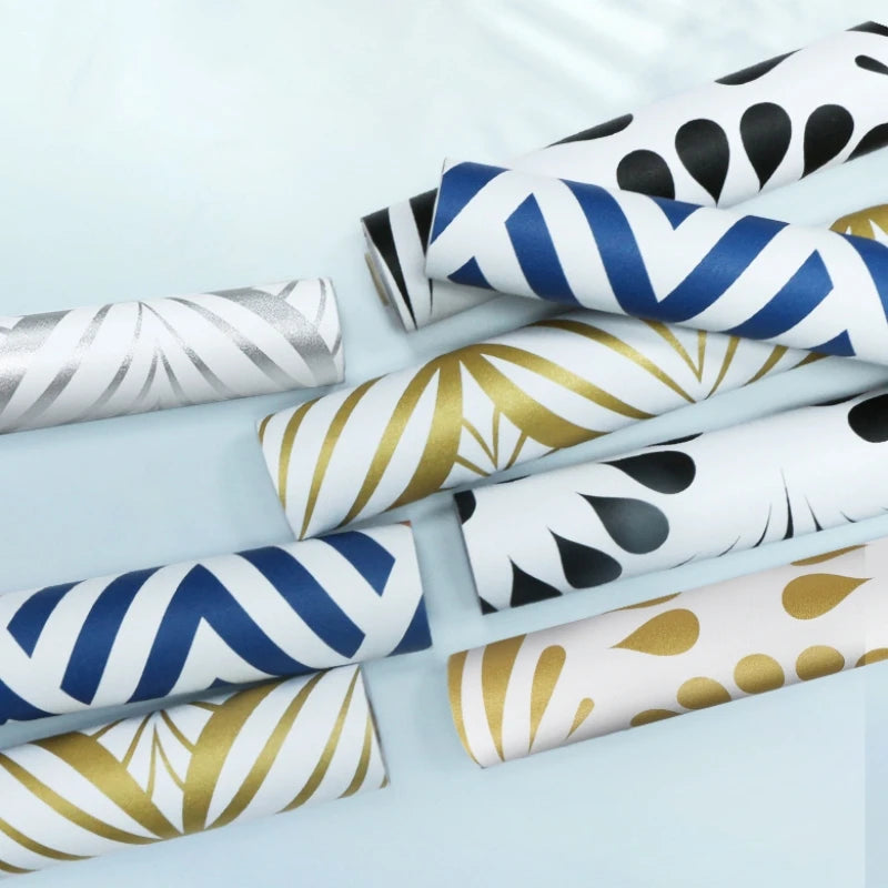 Black White Modern Wallpaper Decorative Wall Removable Self Adhesive Qme
