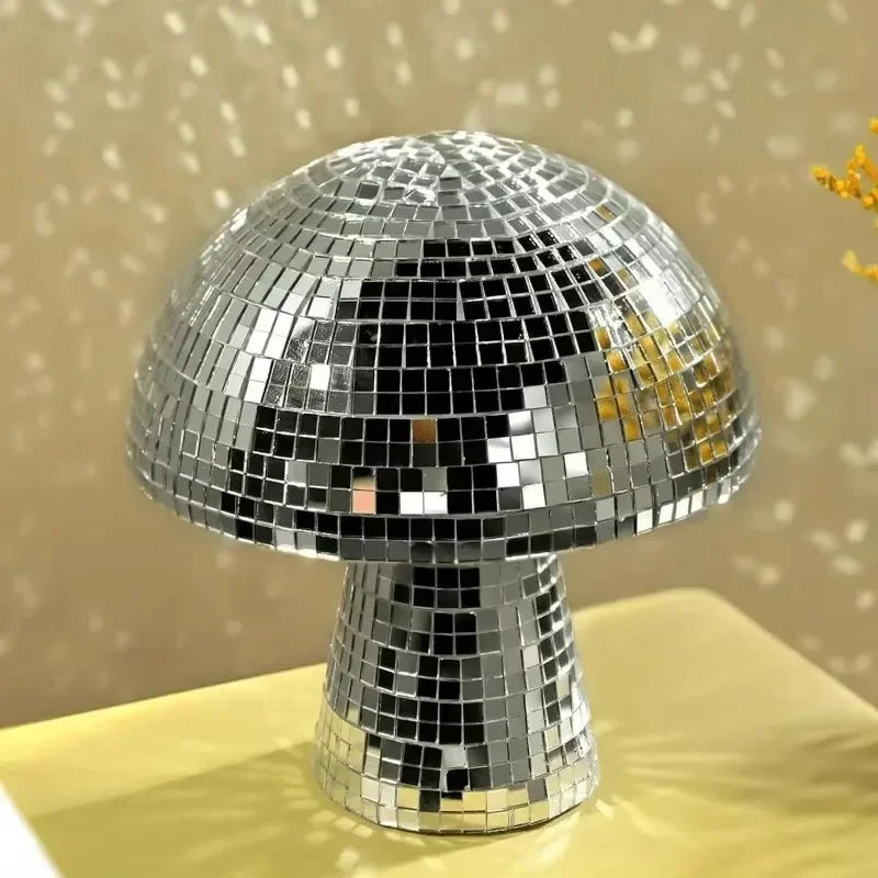 Mushroom Disco Ball Mirror Reflective Home Decoration Crafts Qme