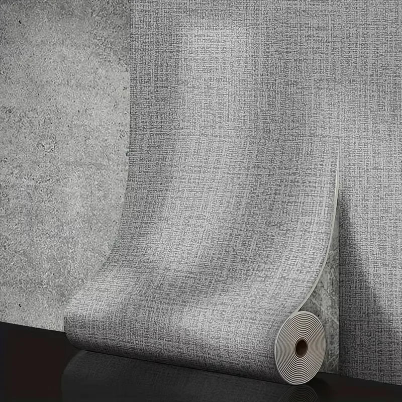 Thickened Waterproof Linen 3D Foam Self-Adhesive PVC Solid Color Background Wall Decoration Wallpaper Wall Sticker Qme C 1pcs 50cmX10m