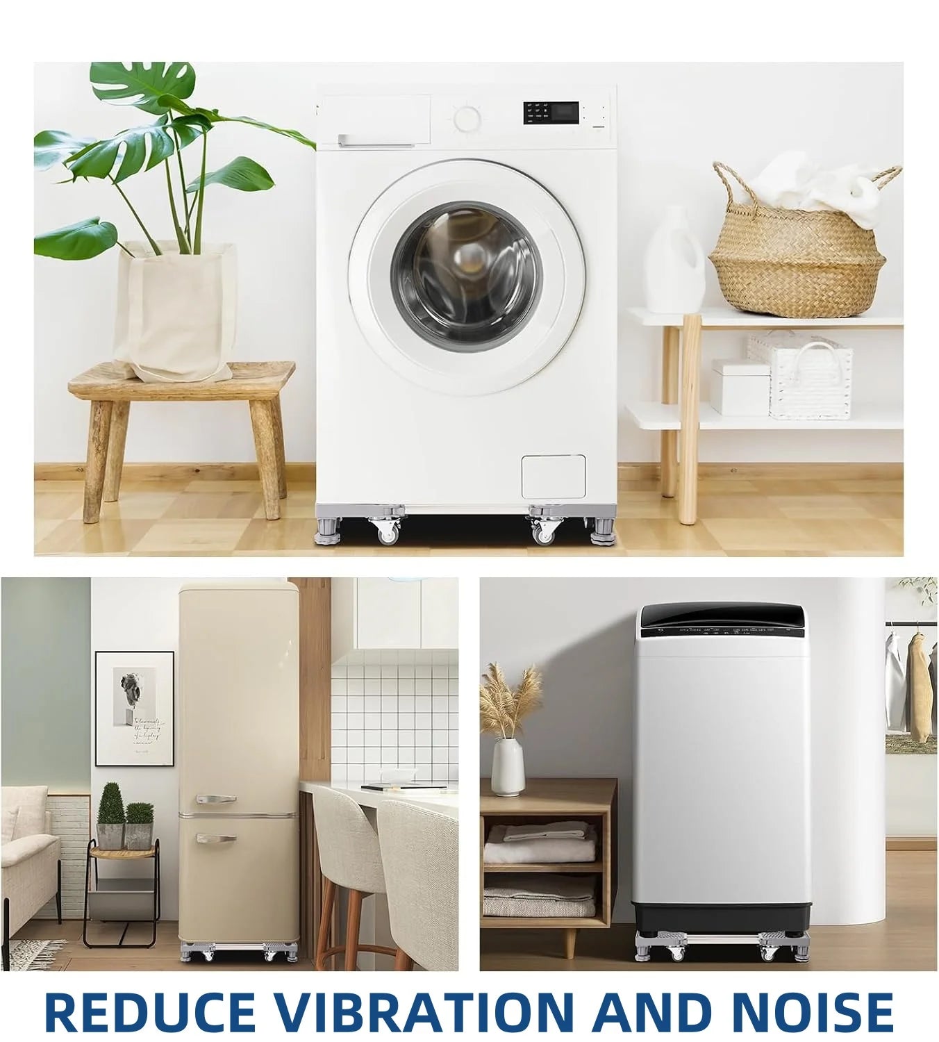 Washing Machine Mobile Bracket Wave Wheel Drum Universal Lifting Multifunctional Shock-absorbing and Height Increasing Base Pad Qme