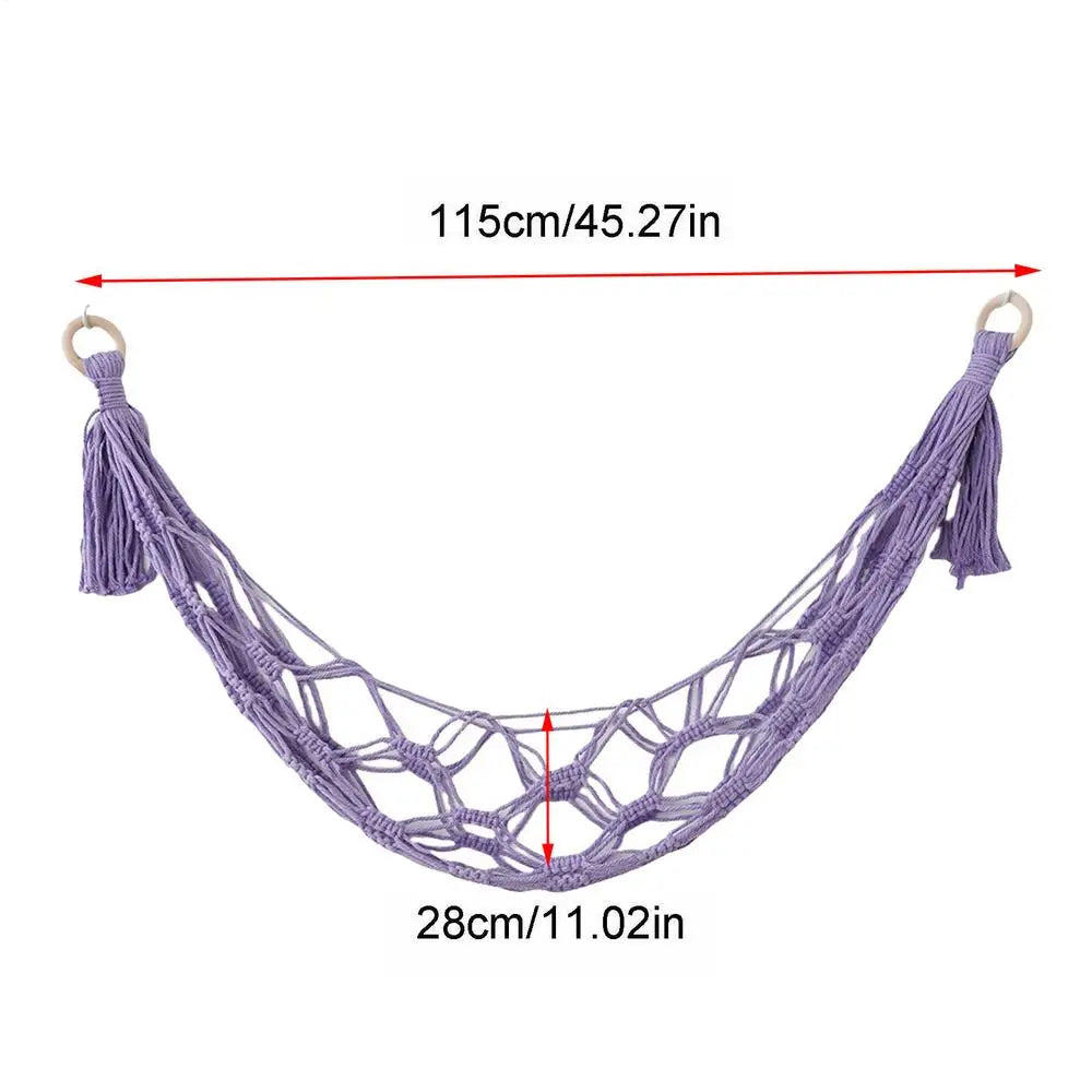 Hammock for Stuffed Animals Toy Net Wall-Mounted Corner Holder Organizer Storage for Playroom Nursery Dorm Bedroom Decor Qme Purple