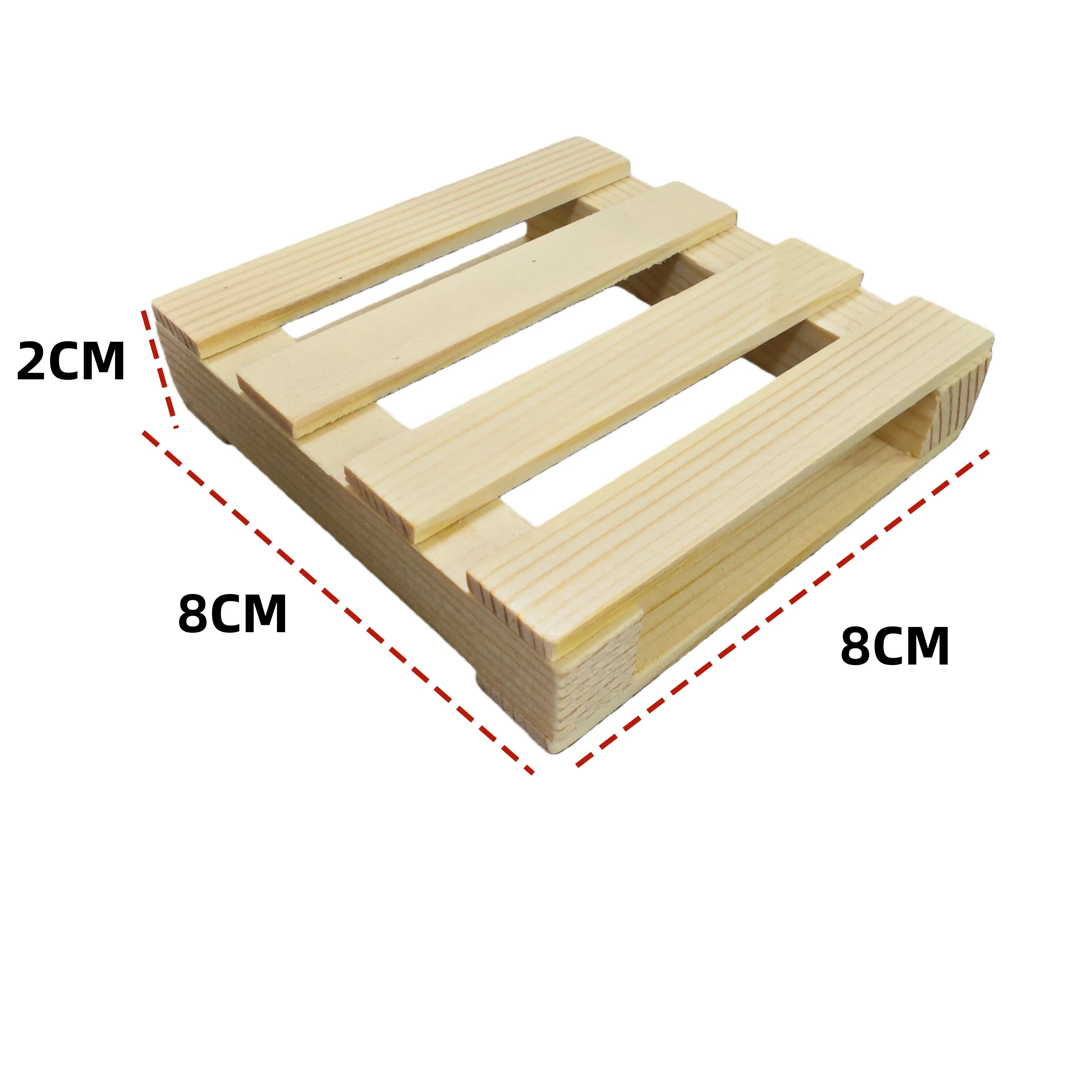 Cold Drinks Mini Wooden Pallet Beverage Coasters Wood Flower Pot Qme 8x8x2cm 0