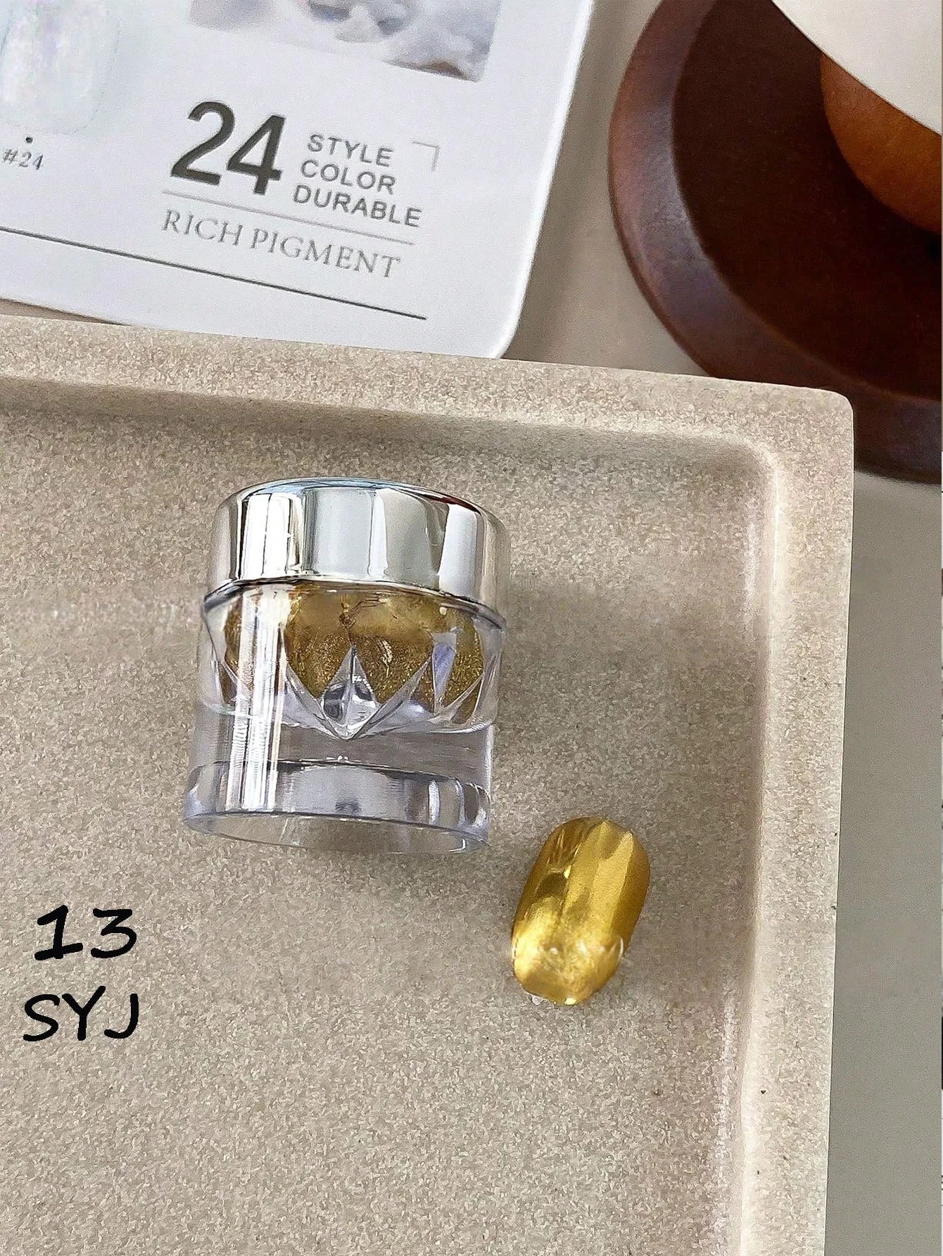 1 High-end Mirror Magic Powder Storage Box Colorful Bright Nail Art