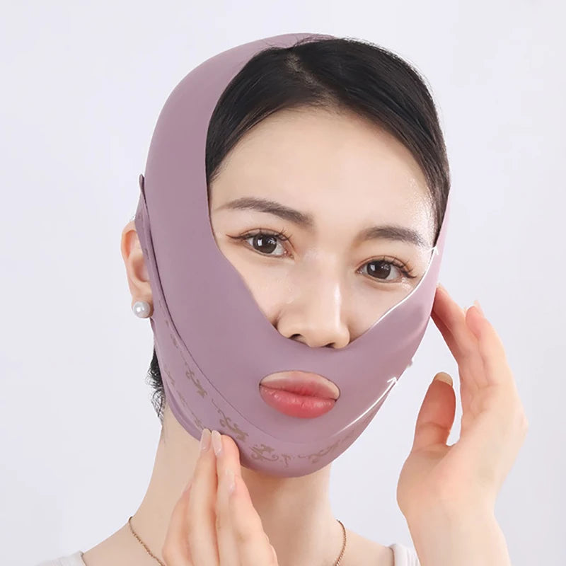 Anti Wrinkle Strap Band Sleeping Mask Beauty Health Chin Cheek Qme