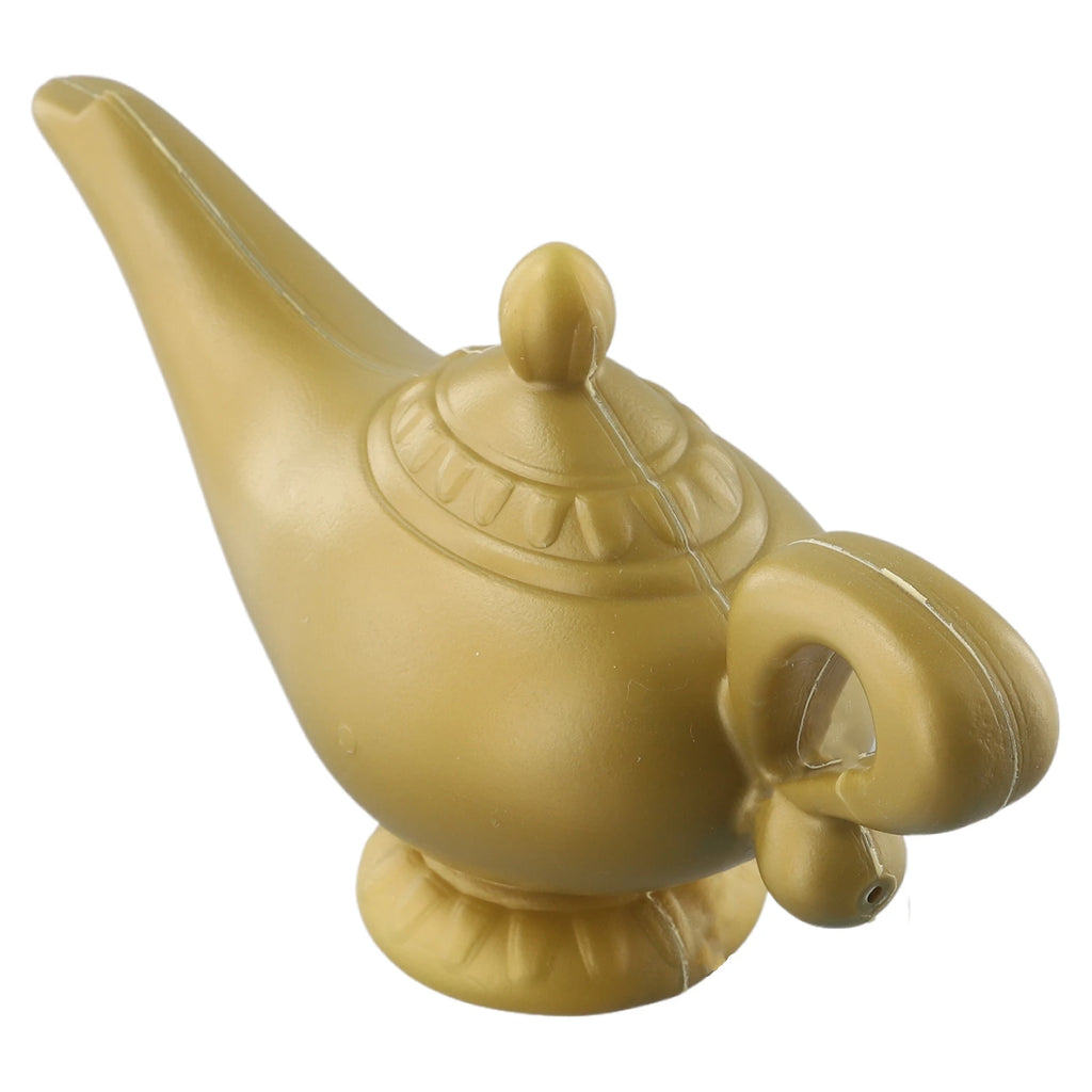 Vintage Style Carved Aladdin Genie Lamp Carnival Party Plastic Creative Lamp Supplies Performance Dress Up Props Home Ornaments Qme