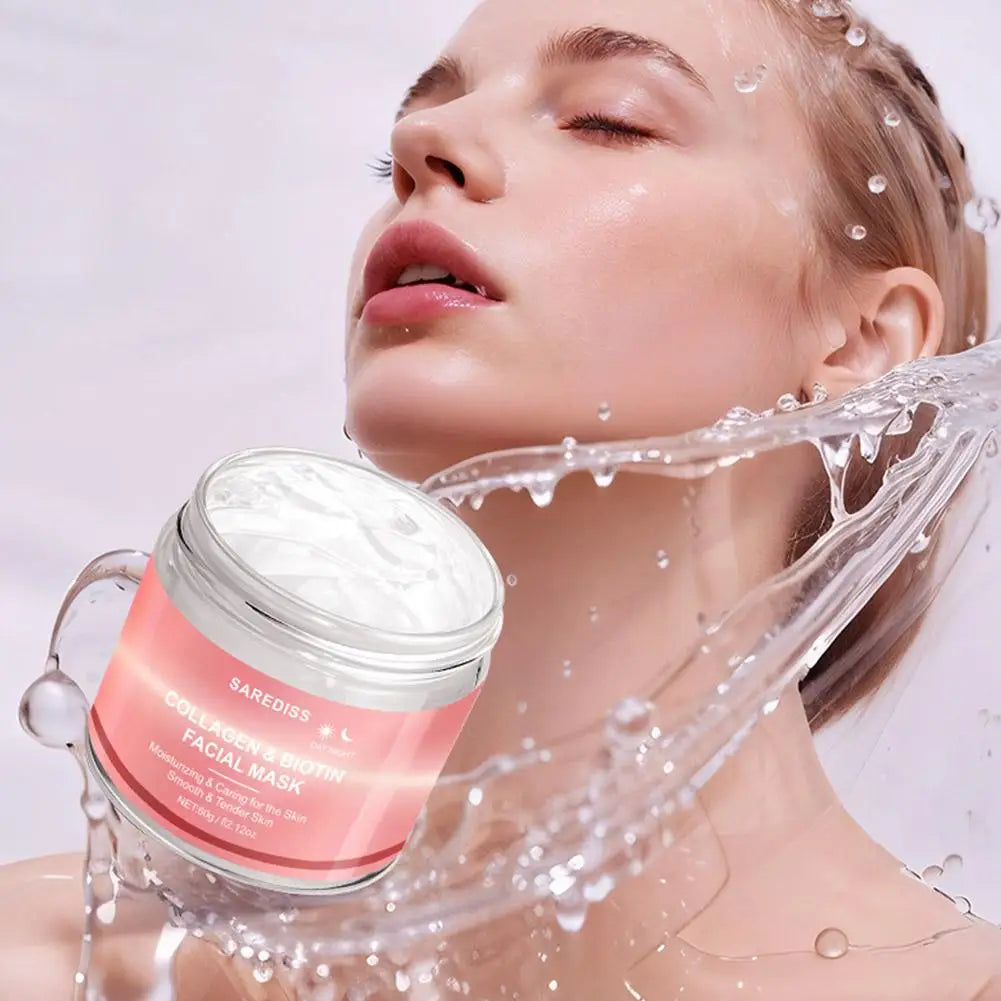 1 Collagen Night Wrapping Mask Peel-off Overnight Face Deeply Hydrate Qme