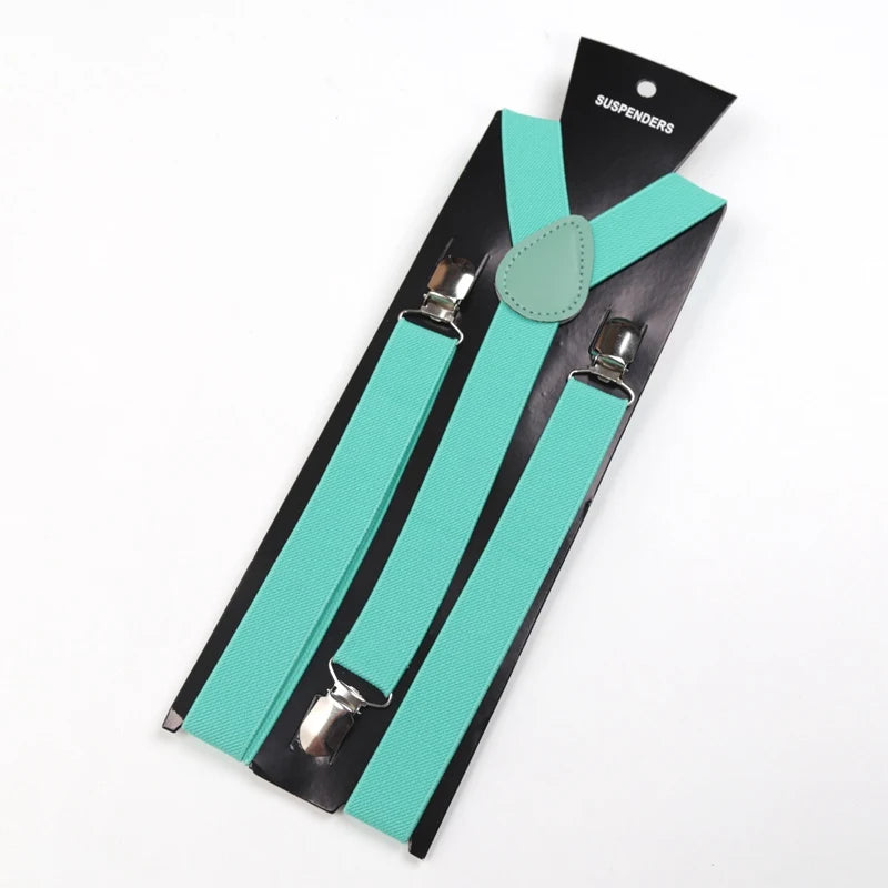 30 Colors Vintage Suspenders Men Women Adult Y Back Adjustable Straps Qme Mint