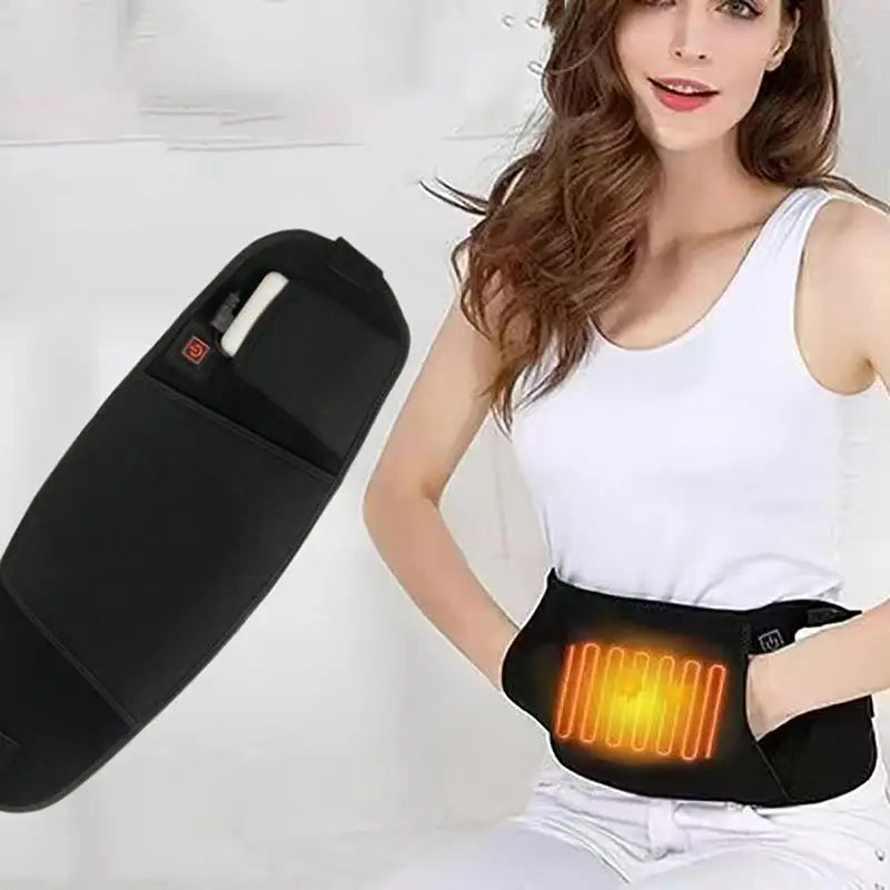 Heating Pad Belt USB Heated Waist Hand Pocket Red Light Compress Qme