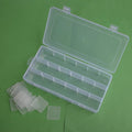 18 Grid Detachable Jewelry Earrings Stationery Storage Desk Dustproof Transparent Plastic Nail Accessory Sorting Storage Boxes Qme A