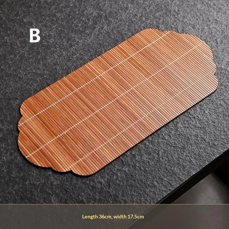 Handmade Bamboo Tea Mat Craftsmanship Kung Fu Accessories Making Qme B
