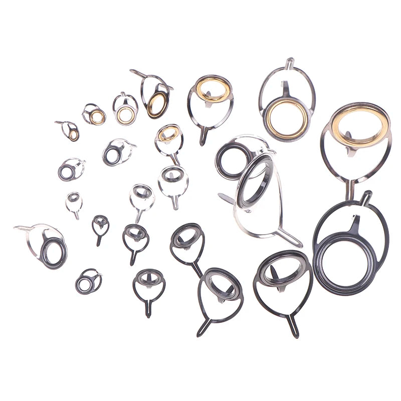 Fishing Tackle Stainless Steel Repair Rod Guide Ring Tip Pole Circle Qme