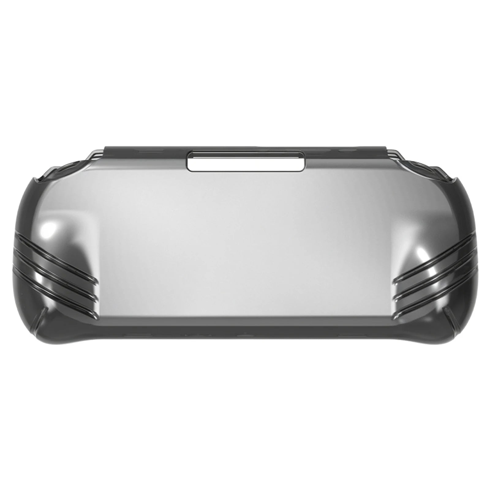 For RG VITA Transparent TPU Protective Case Anti-Scratch Clear Game Console Case Non-Slip Soft Handheld Console Shell Qme Transparent Black