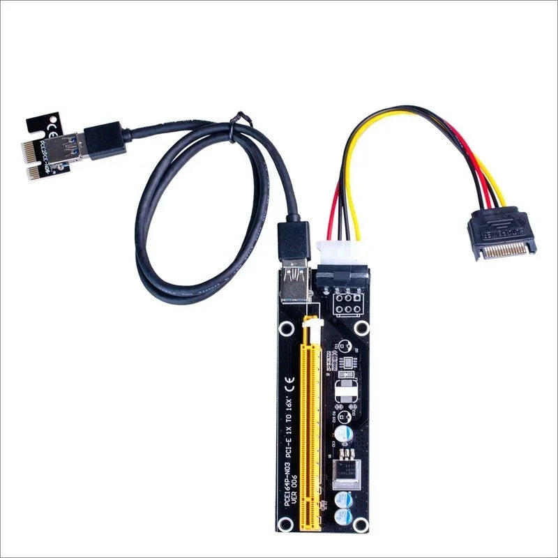 Black USB3.0 Interface PCIE Adapter Card Adapter Cable Large 4PIN Graphics Extension Cable Ver006 Qme