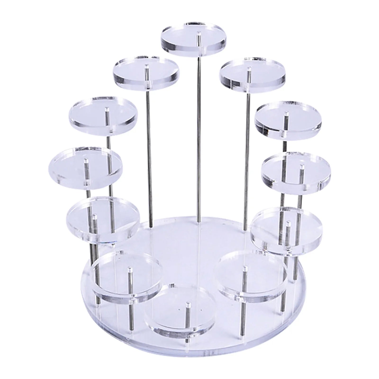 Multi-Tiers Clear Tower Holder for Dessert Anti-slip Acrylic Cupcake Tower Display Bar Party Decor Christmas Wedding Party Decor Qme F