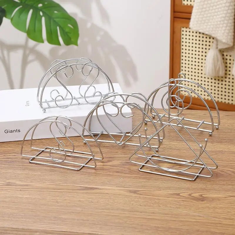 Metal Iron Napkin Holder Paper Drawer Storage Bracket Organizer Qme