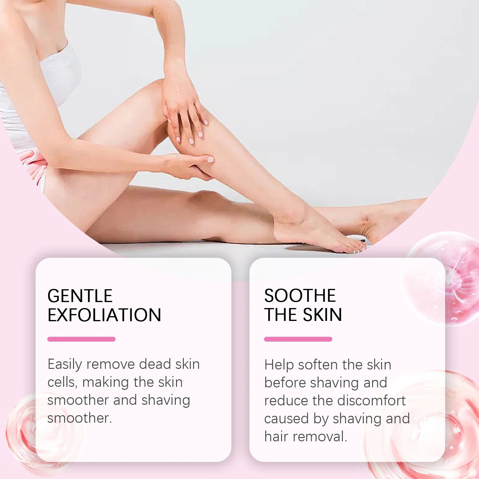 Pre-Shave Scrub Gentle Exfoliating Body Scrub for Smooth Skin Moisturizing Pre-Shave Care for Face and Body Smooths Skin Texture Qme