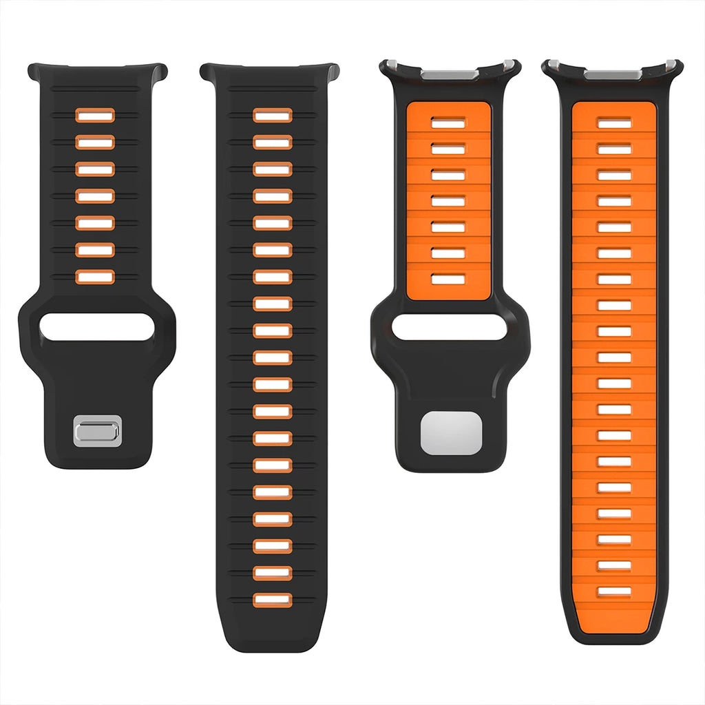 Sports Silicone Strap For Samsung Galaxy Watch Ultra 47mm Soft Loop Two Color Band For Samsung Galaxy 7 Ultra No Gaps Watchband Qme