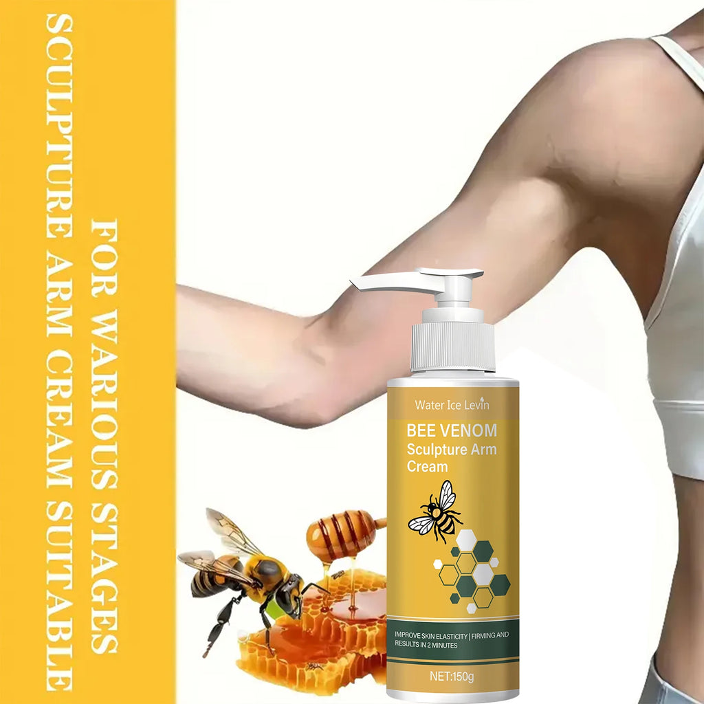 Bee Venom Sculpture Arm Cream with Turmeric & Coconut Oil - Firming & Moisturizing Treatment for Softer, Brighter Skin Qme