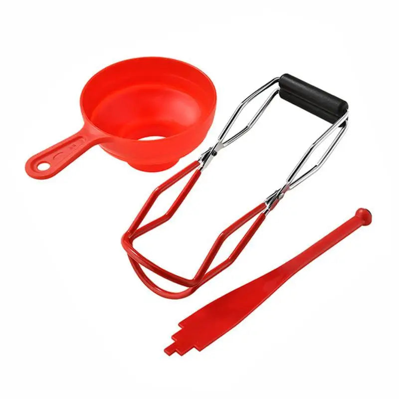 Canning Tool Anti Scald Jar Lifter Food Grade Funnel Home Kitchen Jam Qme Red