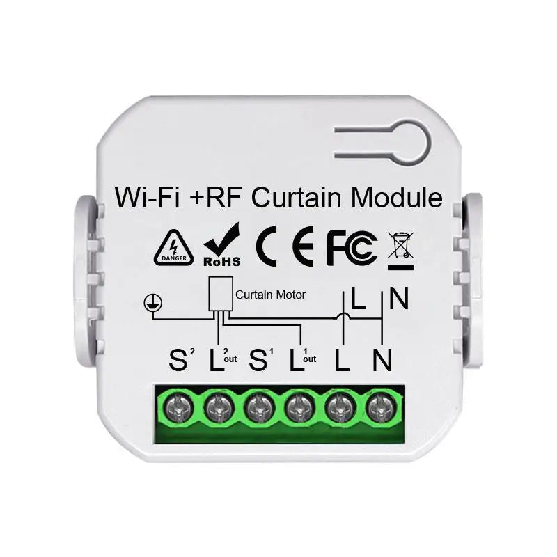 Wifi RF Smart Curtain Switch Module Remote Timer Control Scene Linkage Qme
